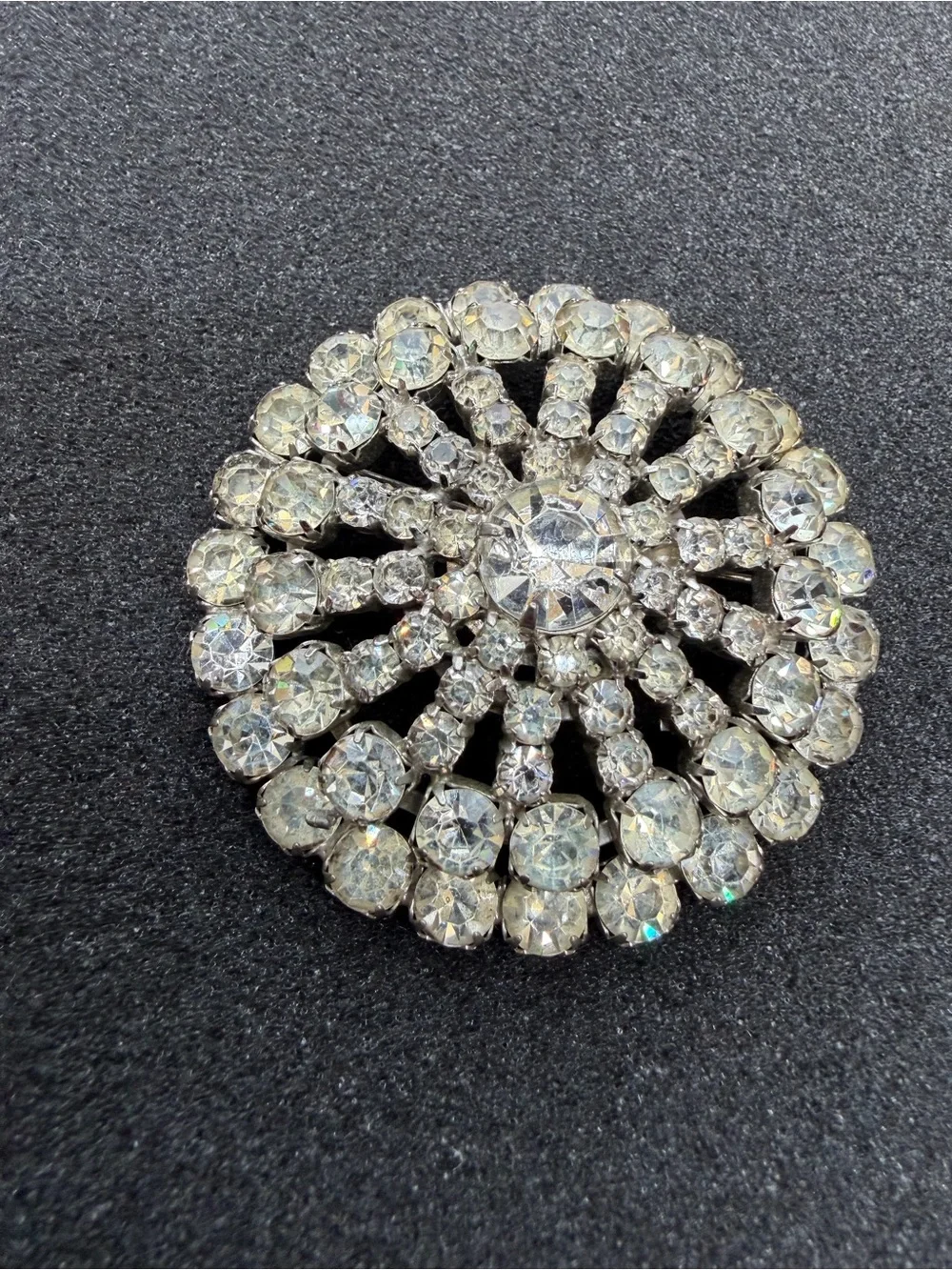 Vintage sunburst rhinestone